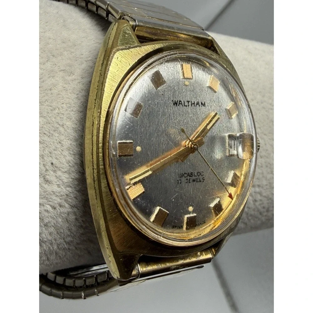 Waltham Bad Time Mens Manual Wind Watch 34MM 7